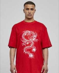 Men's Oversized Dragon Print T-shirt