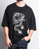 Men's Oversized Dragon Print T-shirt