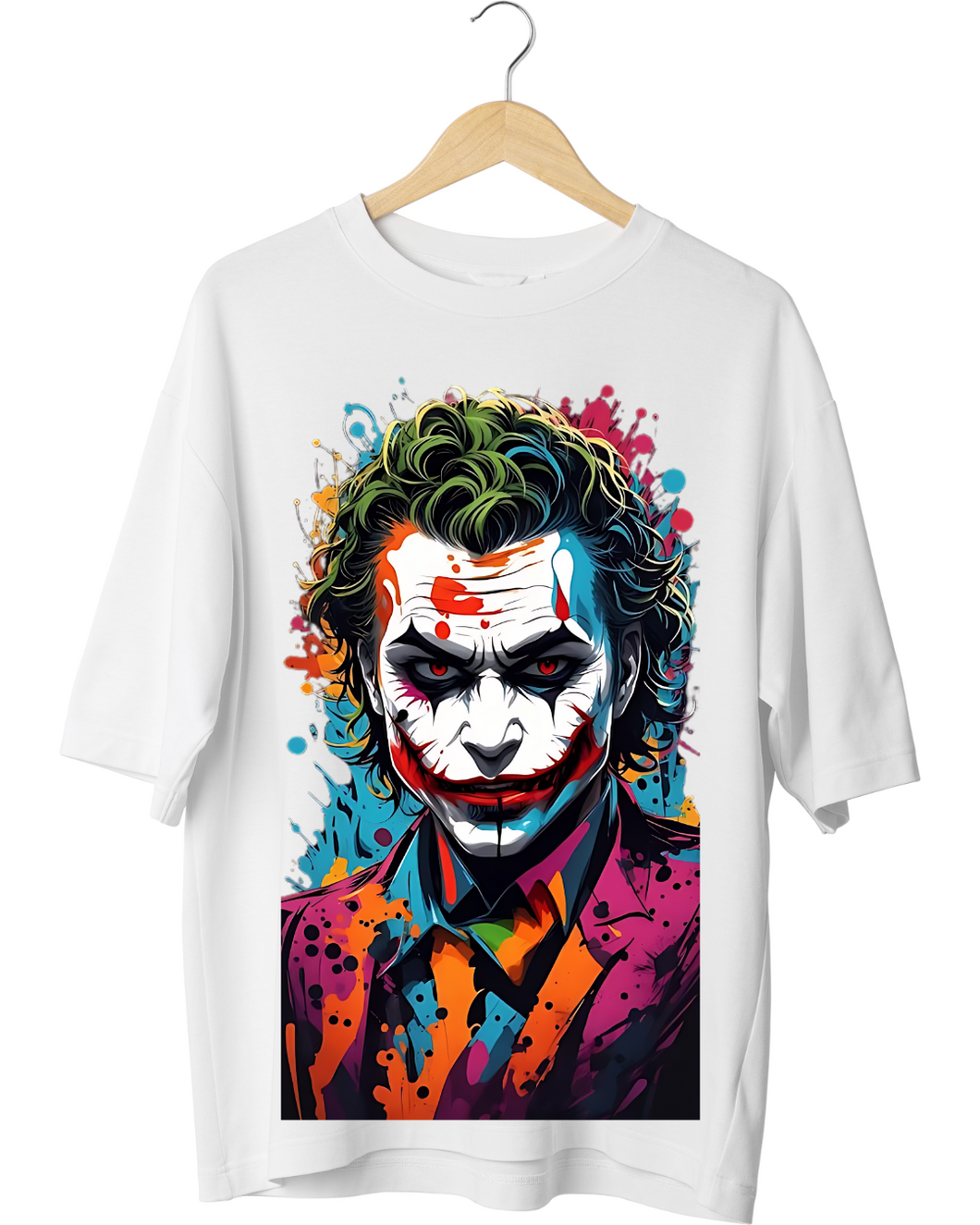Men's Oversized Joker Pop art Print T-shirt