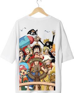 Men's Oversized Anime gang back Print T-shirt
