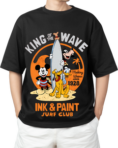 Men's Oversized King of the wave Print T-shirt
