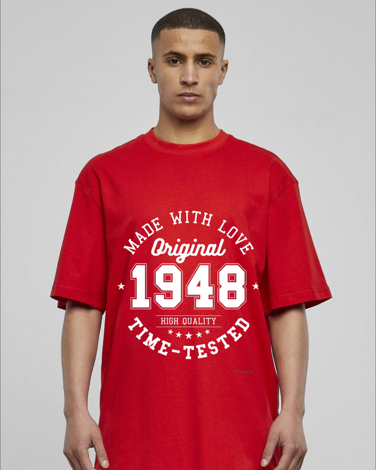 Men's Oversized 1948 Print T-shirt