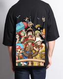 Men's Oversized Anime gang back Print T-shirt