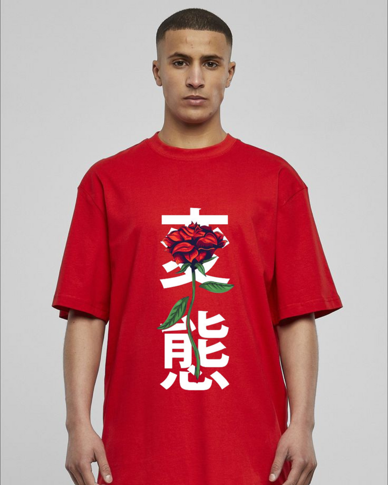 Men's Oversized Blossom code Print t-shirt