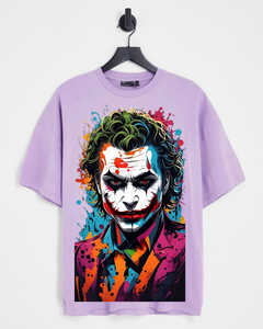 Men's Oversized Joker Pop art Print T-shirt