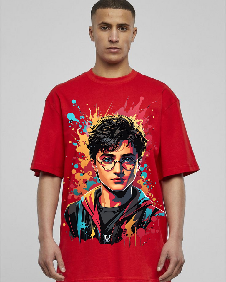 Men's Oversized Harry Potter Print T-shirt