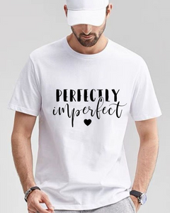 Men's Round neck Perfectly imperfect  Print  T-shirt