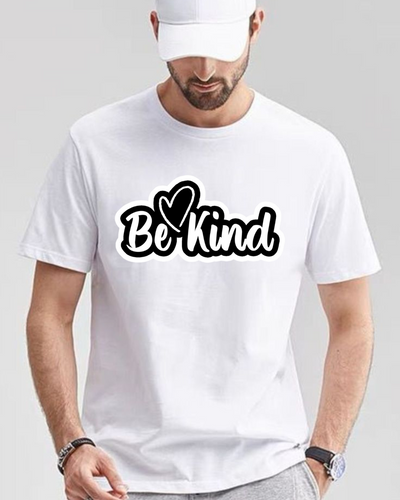 Men's Round neck Be kind Print T-shirt