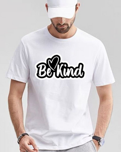 Men's Round neck Be kind Print T-shirt