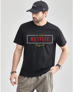 Men's Round neck Netflix Print T-shirt