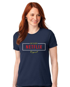 Women's Round neck Netflix Print T-shirt