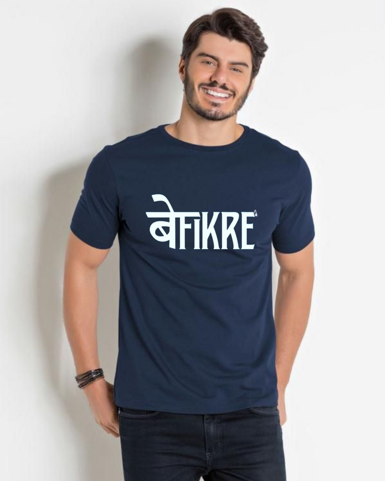 Men's Round neck Befikre Print T-shirt