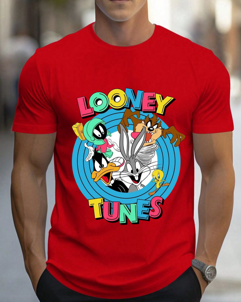 Men's Round neck Looney tunes Print T-shirt