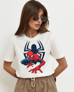 Women's Round neck Spiderman Print T-shirt