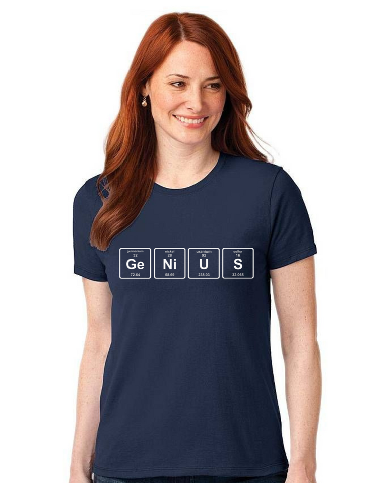 Women's Round neck Genius print t-shirt