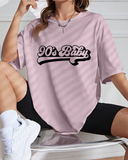 Women's Oversized 90s Baby Print T-shirt