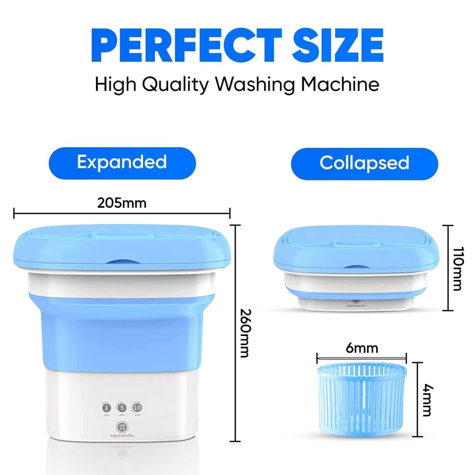 Elekart Foldable Washing Machine With Dryer - 2Kg | Washing Machine for Home | Automatic Mini Washing Machine with Dryer