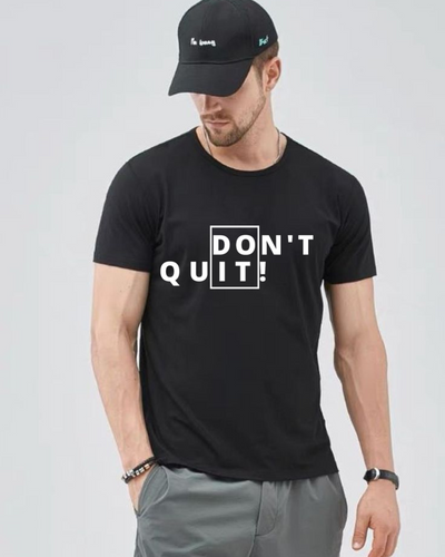 Women's Round neck Don't Quit Print T-shirt