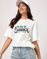 Women's Oversized Hello Summer Printed Tshirt