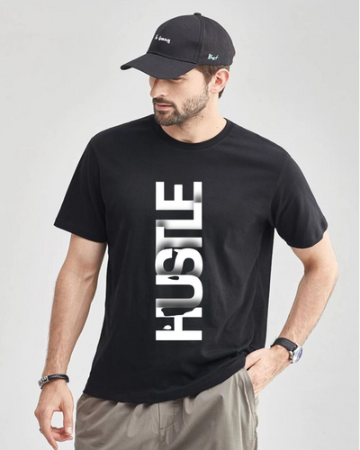 Men's Round neck Hustle Print T-shirt