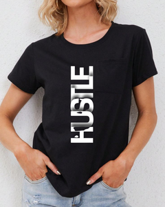 Women's Round neck Hustle Print T-shirt