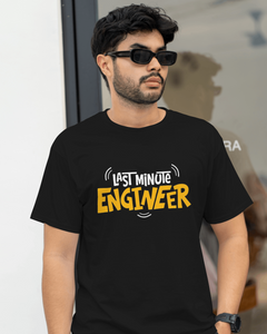 Men's Round neck last minute engineer print t-shirt
