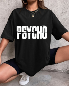 Women's Oversized Psycho Print T-shirt
