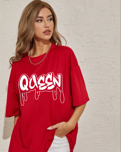 Women's Oversized Queen Print T-shirt