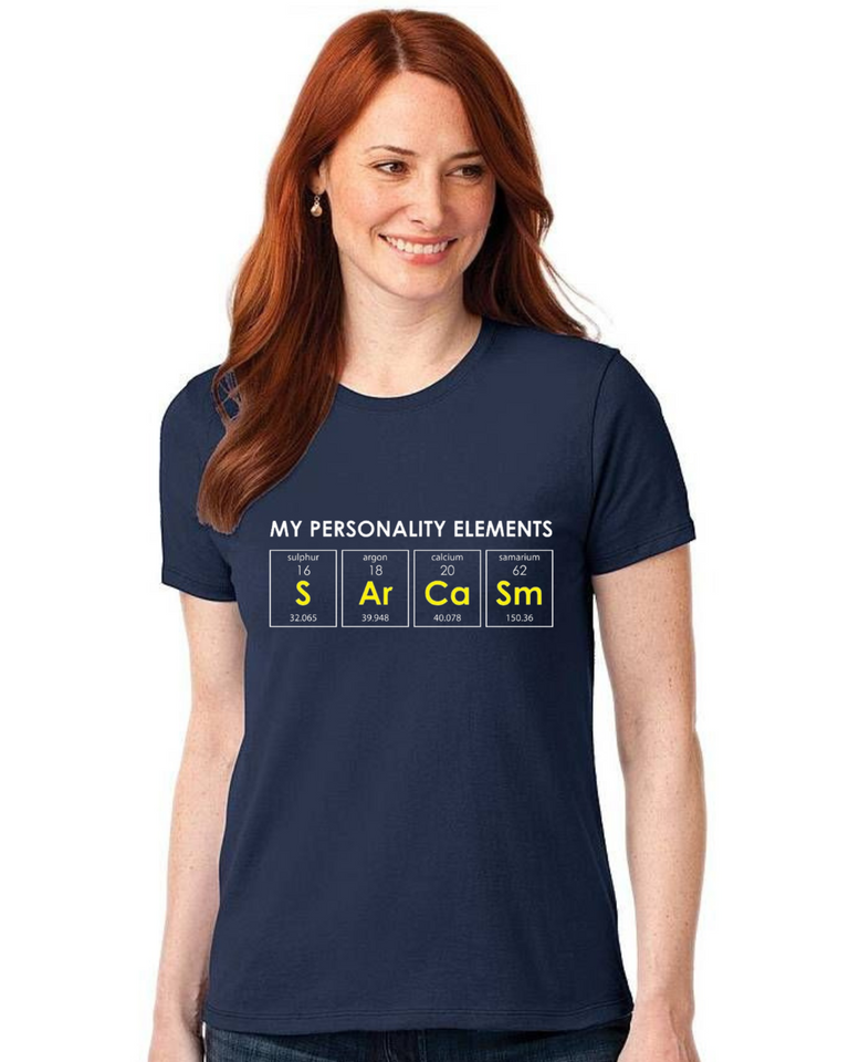 Women's Roundneck Sarcasm Print T-shirt