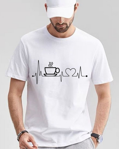 Men's Roundneck Tea Print T-shirt